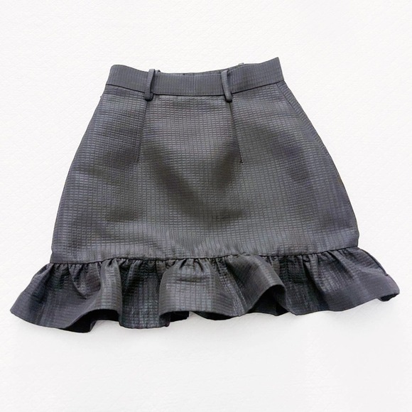 & Other Stories Black LA Atelier Black Flare Skirt SZ2 - Picture 5 of 7